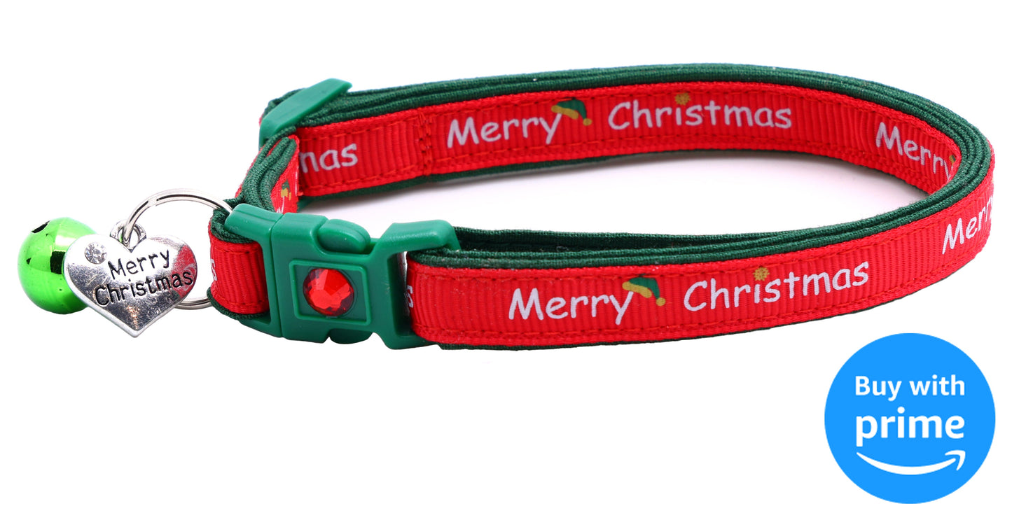 Merry Christmas 1 Safety Cat Collar