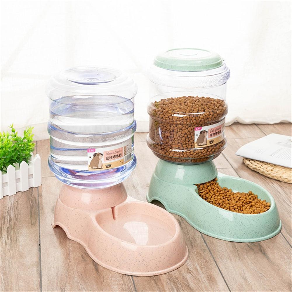 Automatic Pet Feeder And Water Dispenser Combo