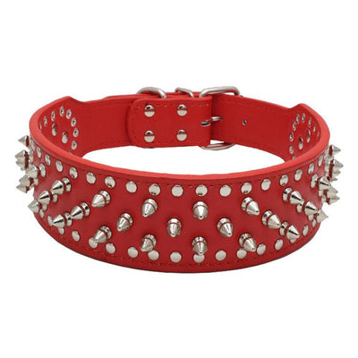 Rugged Rivet-Embellished Collar For Large Dogs