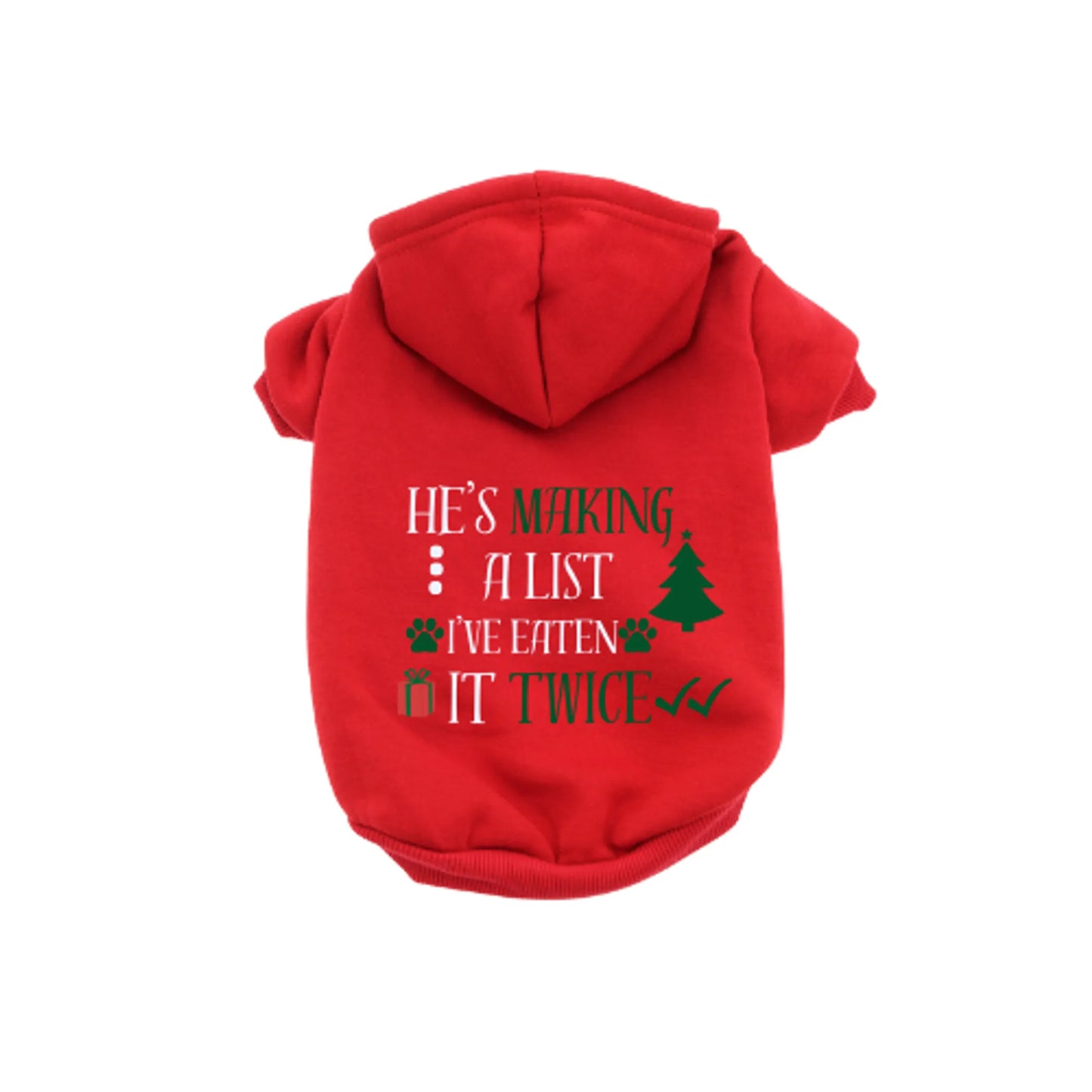 Making A List- Dog Hoodie