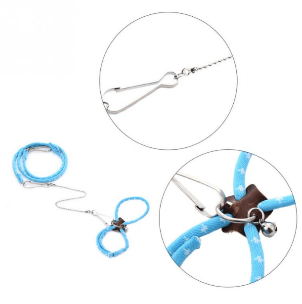 Super Soft Adjustable Hamster Traction Rope With Bell