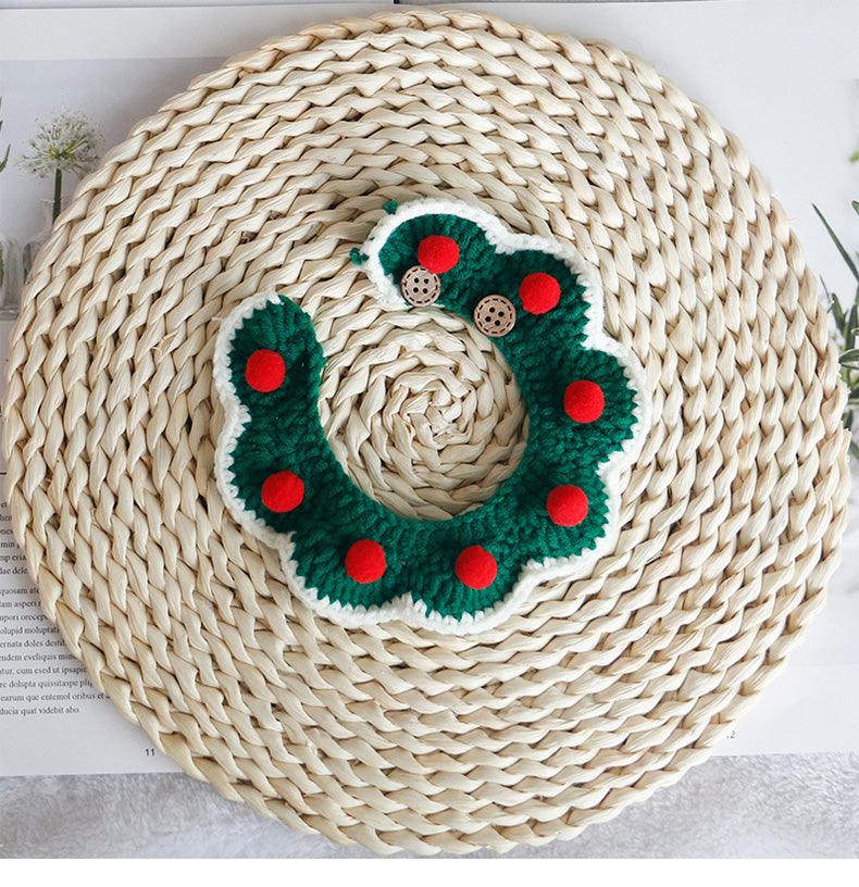 Festive Knitted Christmas Teddy Scarf