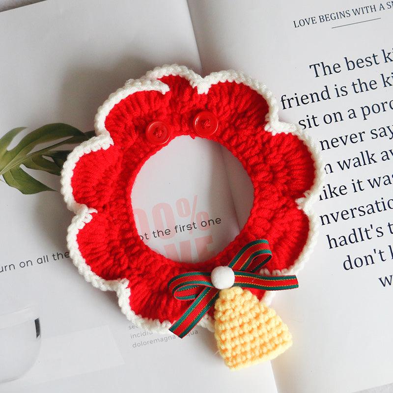 Festive Knitted Christmas Teddy Scarf