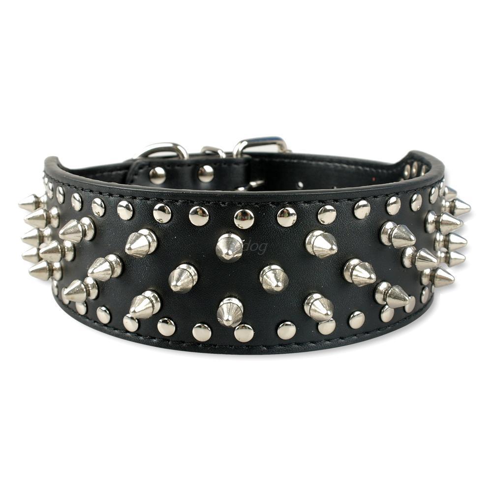 Rugged Rivet-Embellished Collar For Large Dogs