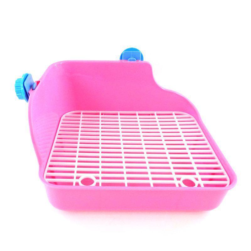 Square Lace Pet Toilet For Rabbits, Chinchillas, And Guinea Pigs