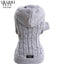 (EXTRA WARM) DOG AND CAT CABLE KNIT SWEATER WITH HAT - GREY