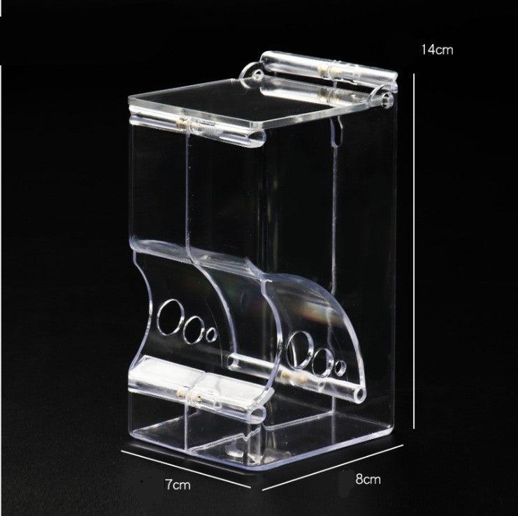 Transparent Plastic Hamster Feeder Food Box - Innovative Fixable Design