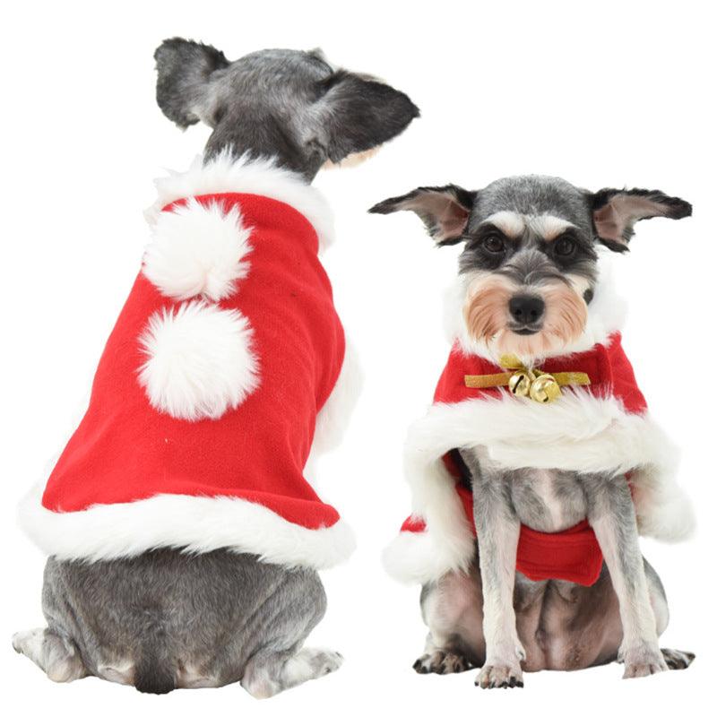 Festive Pet Costume: Christmas Cloak For Dogs And Cats