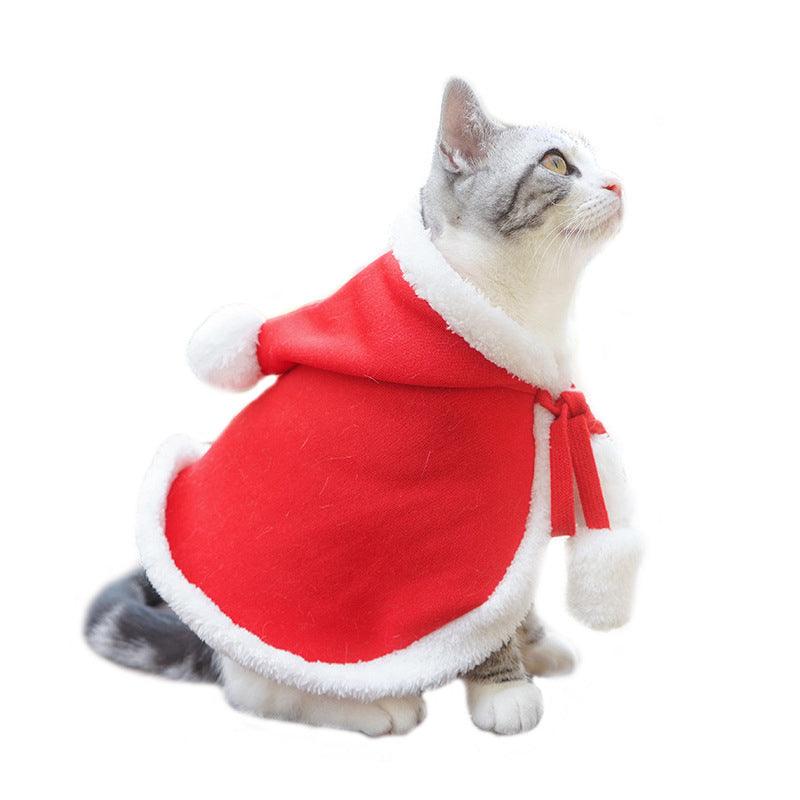 Festive Pet Costume: Christmas Cloak For Dogs And Cats