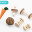 Natural Wood Pet Toy Set: Interactive Playtime Fun For Hamsters, Rabbits, Guinea Pigs, Parrots, Cats, And Dogs