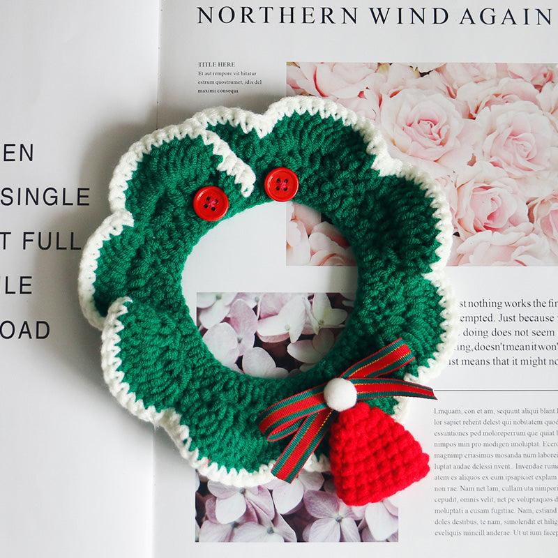 Festive Knitted Christmas Teddy Scarf