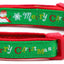 Merry Christmas Snowmen on Green Cat Collar