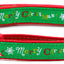 Merry Christmas Snowmen on Green Cat Collar