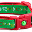 Merry Christmas Snowmen on Green Cat Collar