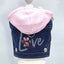 Denim Hoodie "Love" Harness Vest – Pink