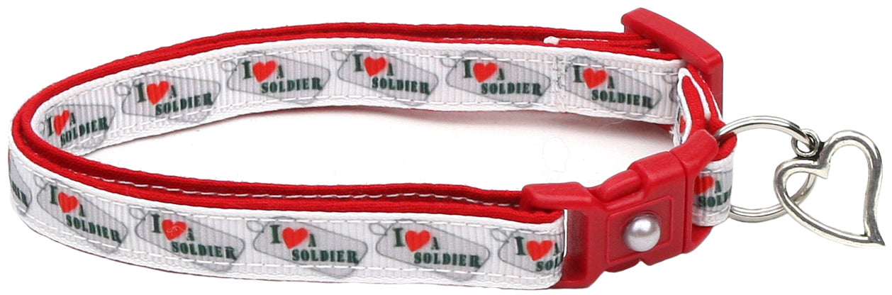 I Love a Soldier Cat Collar