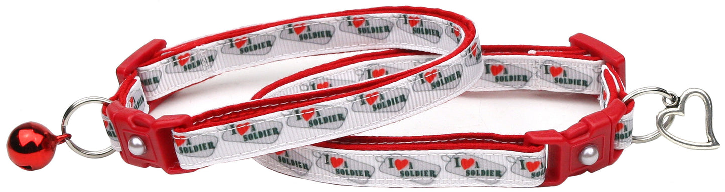 I Love a Soldier Cat Collar