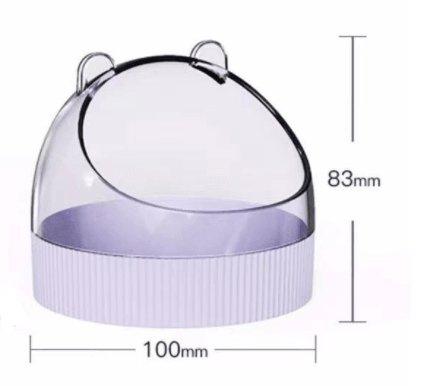 Colorful Candy Acrylic Hamster Food Basin With Gold Wire Feeder