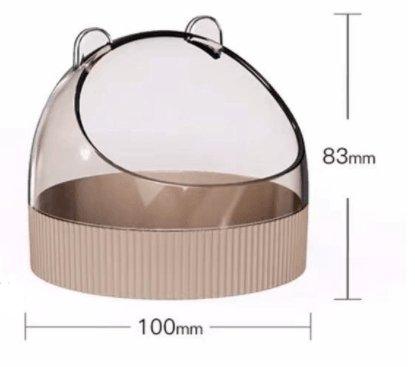 Colorful Candy Acrylic Hamster Food Basin With Gold Wire Feeder