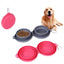 Double Collapsible Pet Feeding Bowl Set - Convenient And Portable Dog And Cat Bowls