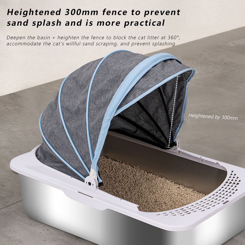 Stainless Steel Cat Litter Box with Lid