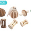 Natural Wood Pet Toy Set: Interactive Playtime Fun For Hamsters, Rabbits, Guinea Pigs, Parrots, Cats, And Dogs