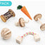 Natural Wood Pet Toy Set: Interactive Playtime Fun For Hamsters, Rabbits, Guinea Pigs, Parrots, Cats, And Dogs