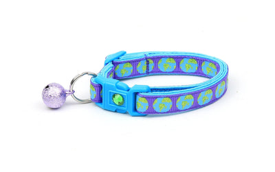 Earth on Purple Cat Collar-0